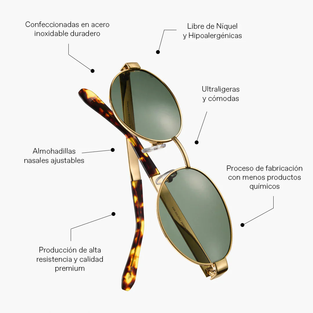 Lentes de Sol - Aldabra Gold Carbon