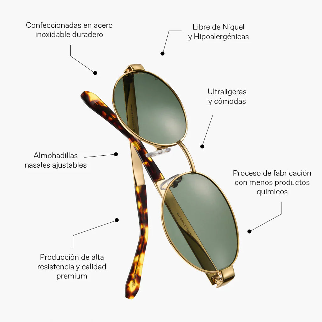 Lentes de Sol - Amara Gold Olive