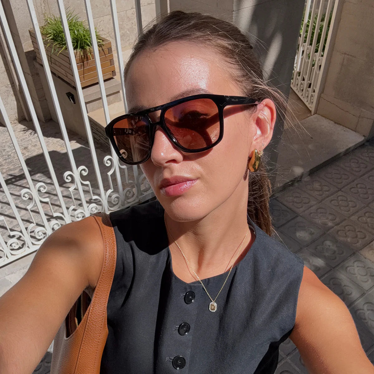 Lentes de Sol - Dara Black Brown